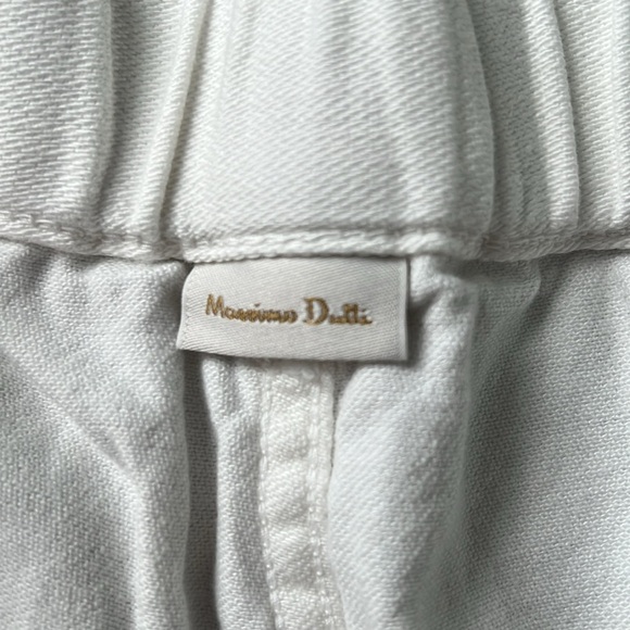 Massimo Dutti White Wide Leg Trouser Pants Size 10 - Picture 3 of 5